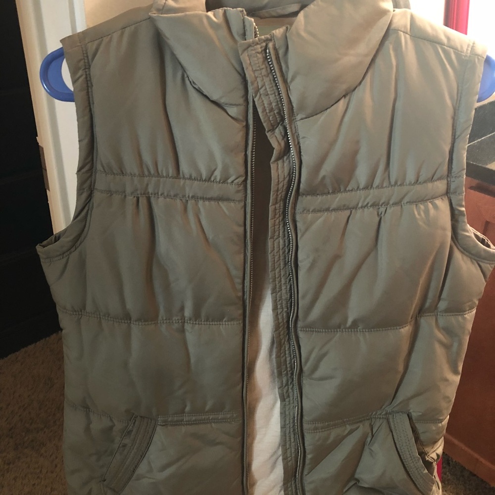Olive puffer vest